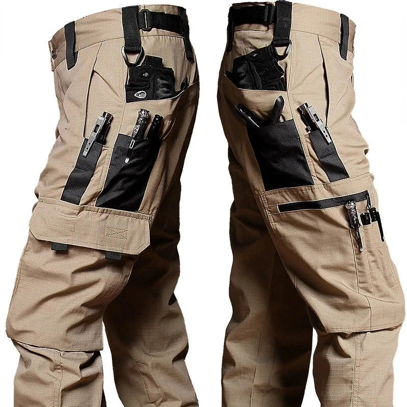Men's Wear Resistant Pants, Multi-Pocket, Straight Leg Cargo Pants....10.94% OFF!
