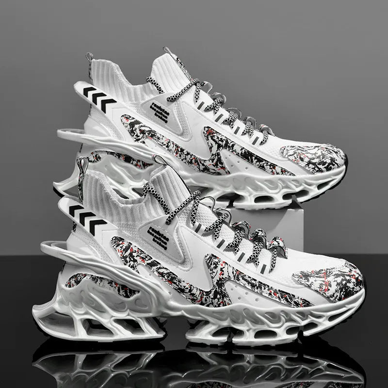 Men's Blade Running Shoes, Non Slip, Breathable Mesh, Soft Sole, Casual, Athletic Walking Shoes