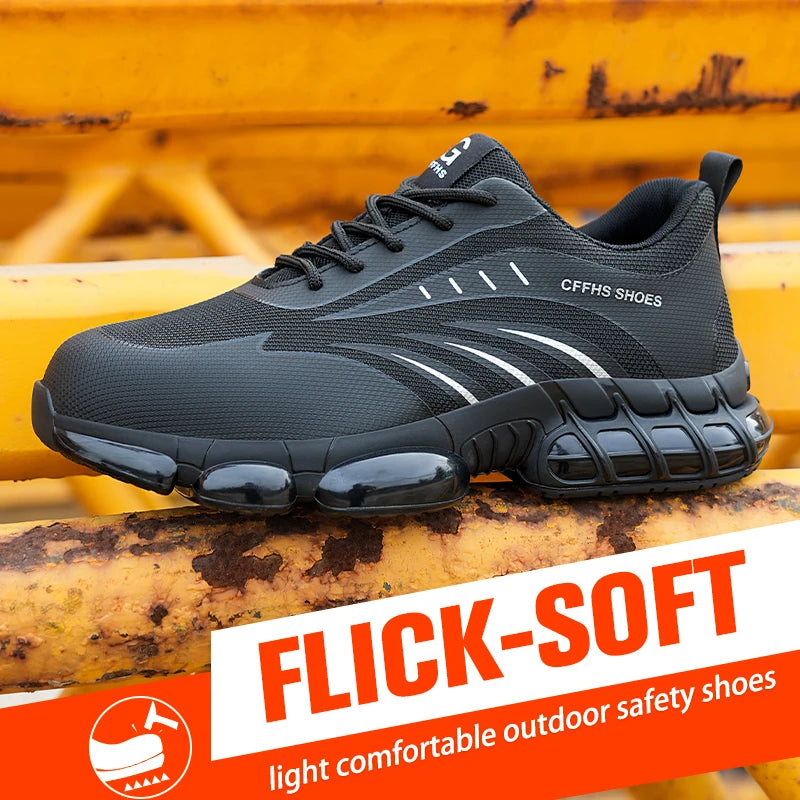 Men's Breathable, Lightweight & Comfortable, Anti-Smash & Anti-Puncture Safety Shoes....53.37% OFF!