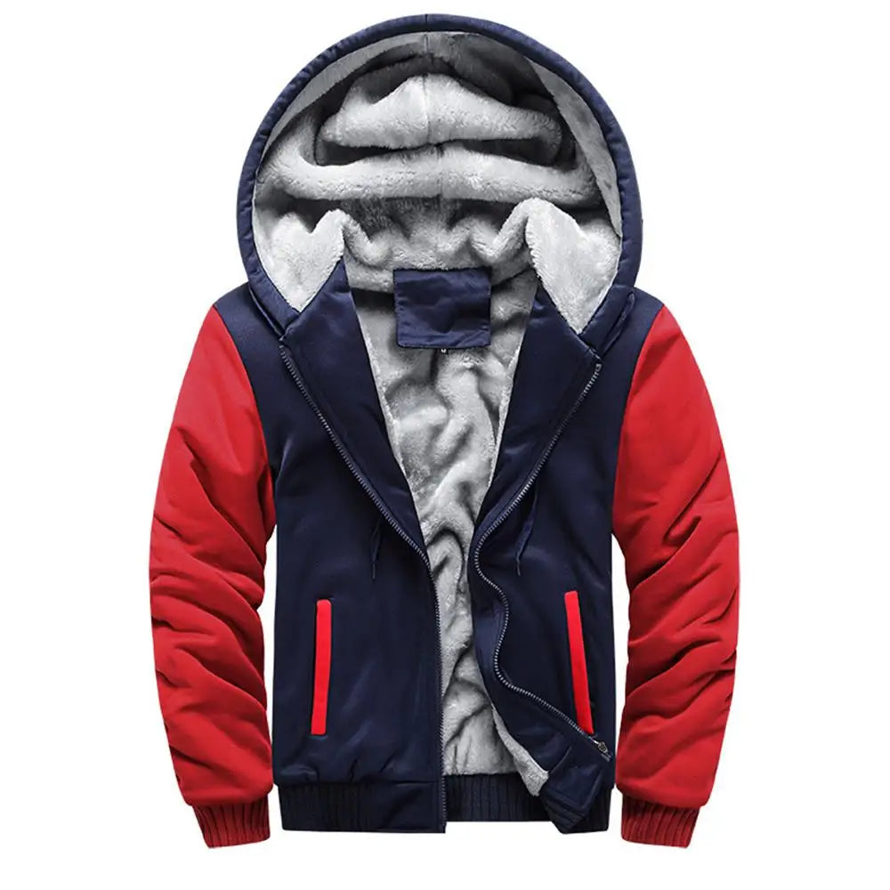 Men's Winter Jacket, Fleece Long Sleeve Coat, Hoodie....22.47% OFF!