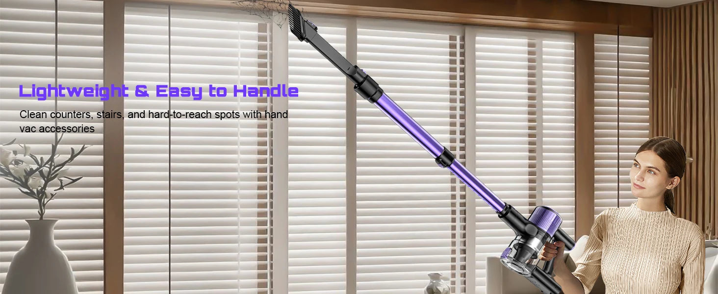 Cordless Vacuum Cleaner, 10 In 1 Powerful Stick, Lightweight Vacuum Cleaner, Green LED Search Light & Display, Pet Hair/Hard Floor/Carpet....57.08% OFF!