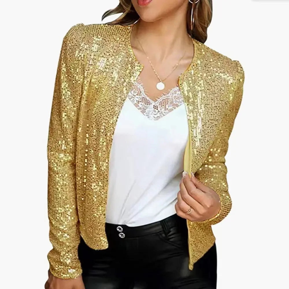 OK "Swifties"- Here You Go: Chic Shining Sequins, Open Blazer, Long Sleeve. TRENDING THIS WEEK!....20% OFF!