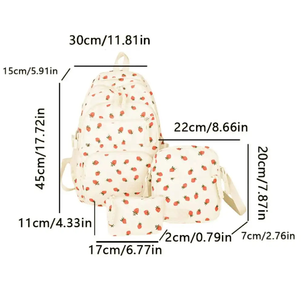 3 Piece/Set, Print, Backpack With Crossbody Bag & Small Purse....23.79% OFF!