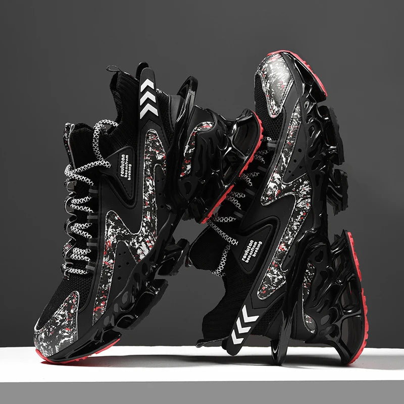 Men's Blade Running Shoes, Non Slip, Breathable Mesh, Soft Sole, Casual, Athletic Walking Shoes