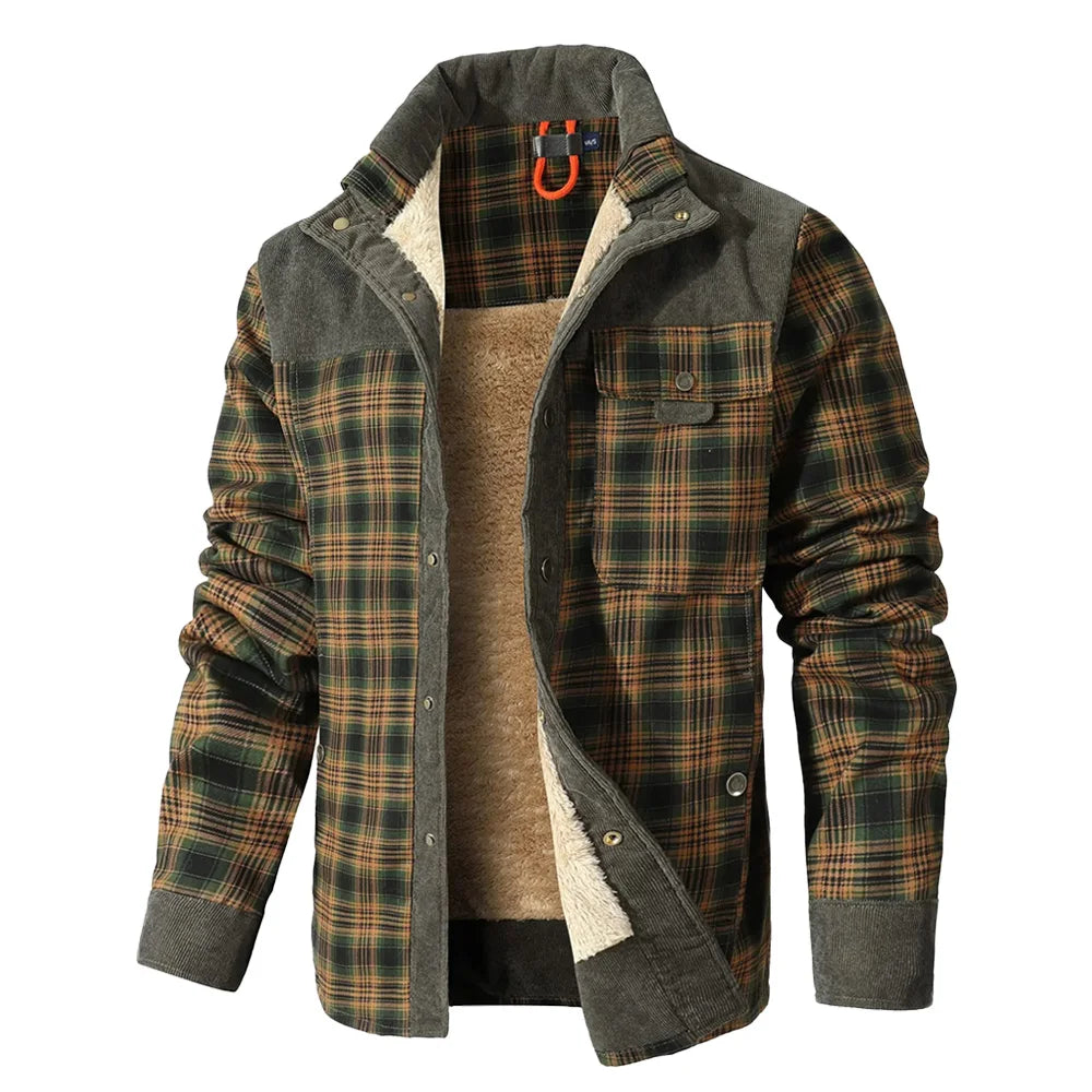 Men's Jacket, Windproof/Warm Bomber Coat, Sherpa Lined Flannel...20% OFF! TRENDING NOW!