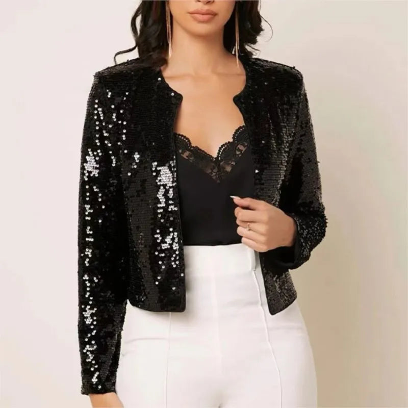 OK "Swifties"- Here You Go: Chic Shining Sequins, Open Blazer, Long Sleeve. TRENDING THIS WEEK!....20% OFF!