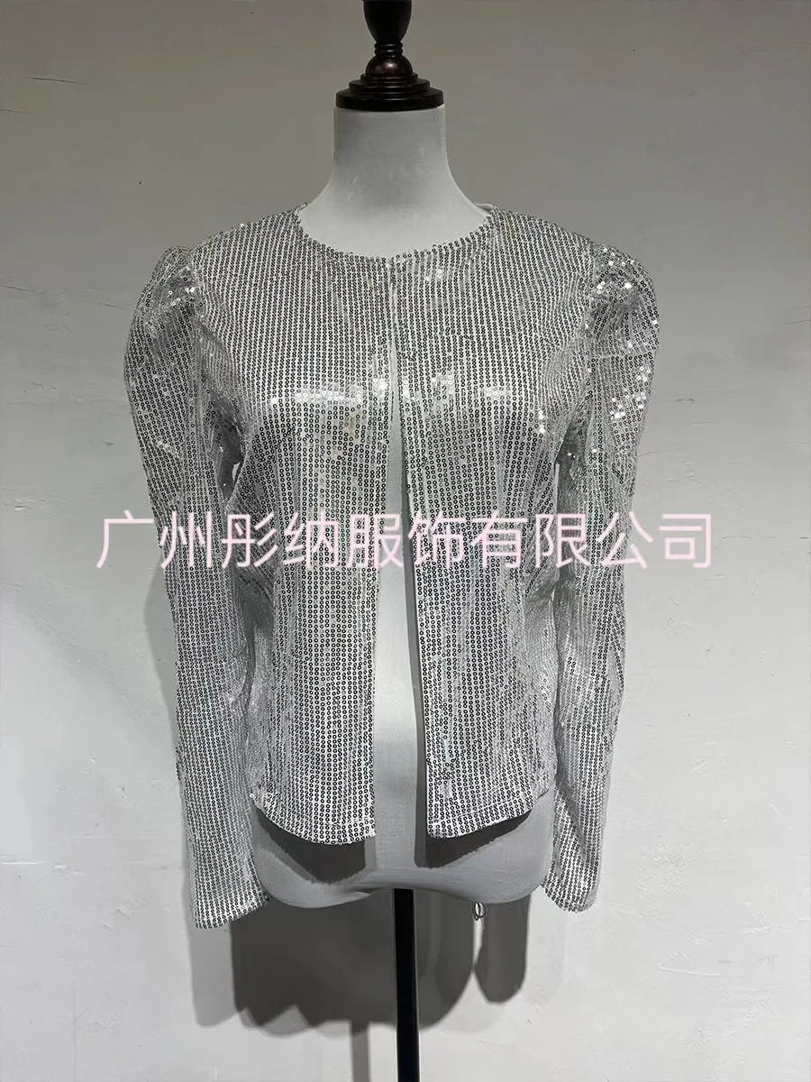 OK "Swifties"- Here You Go: Chic Shining Sequins, Open Blazer, Long Sleeve. TRENDING THIS WEEK!....20% OFF!