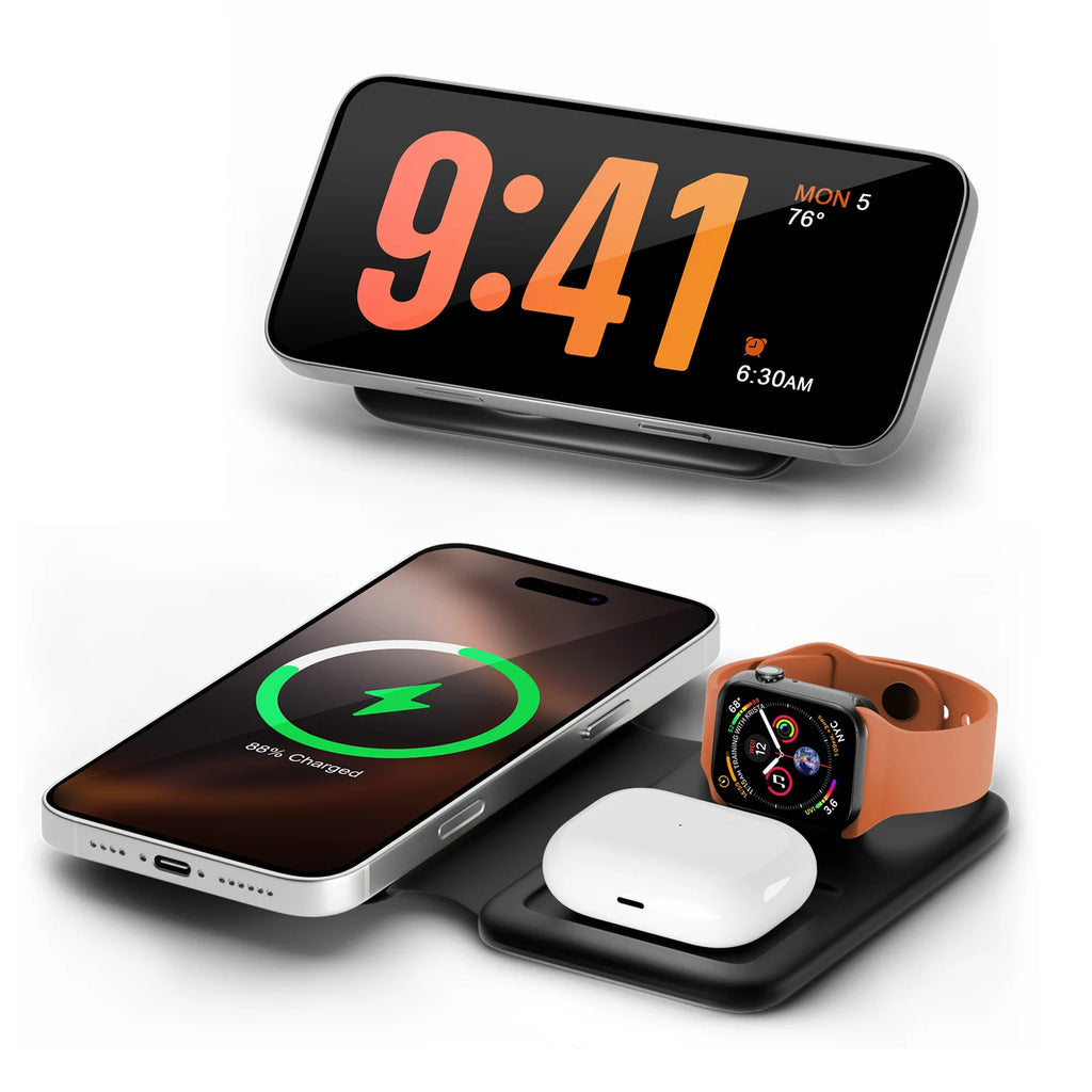 3 In 1 Wireless Charger Station, Magnetic-Foldable, 15W For Apple Devices iPhone 16 15 14 13 12 Pro/Pro Max/Plus/Watch & Air Pod...TRENDING THIS WEEK!