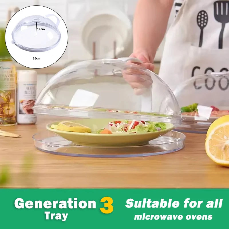 Microwave Food Splash Guard, High Temperature Resistant, Food Heating Cover With Steam Vent & Handle Transparent Plate Cover. EXTREMELY POPULAR THIS WEEK!