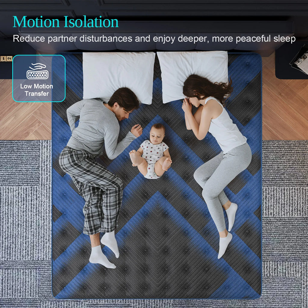 12"Gel Memory Foam Hybrid Pocket Spring Mattress, Twin, Full, Queen, King, Bed Mattress In A Box, Medium Firm Motion Isolation....36.35% - 39.10% OFF!