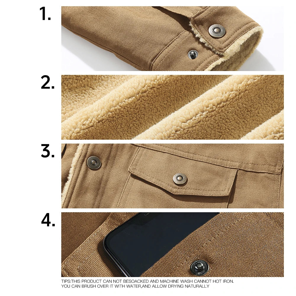 Men's Warm Waterproof Fleece, Lined High Quality Multi-Color Coat.....20% OFF!