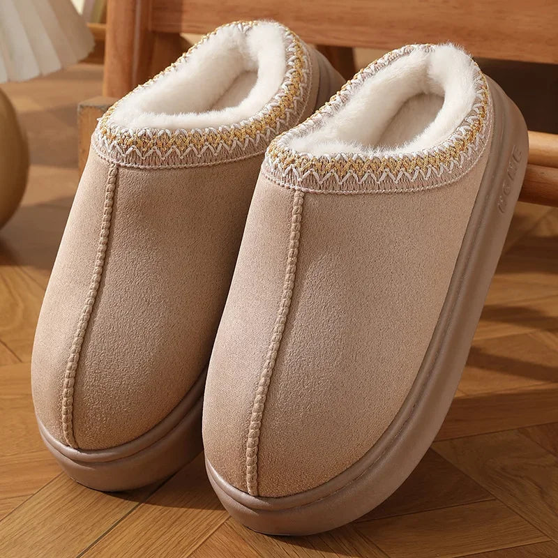 Women's/Men's Fluffy Platform Slippers, Plush Warm Cotton Shoes, Non Slip....11.50% OFF!