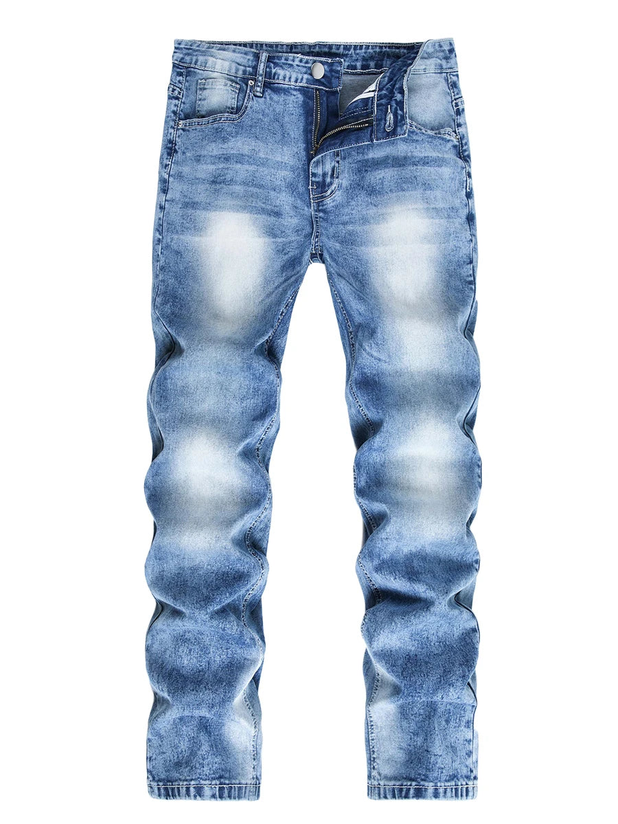 Men s Vintage, Retro Fit Jeans, Faded Washed, Gradient Color Distressed Denim.....10% OFF!