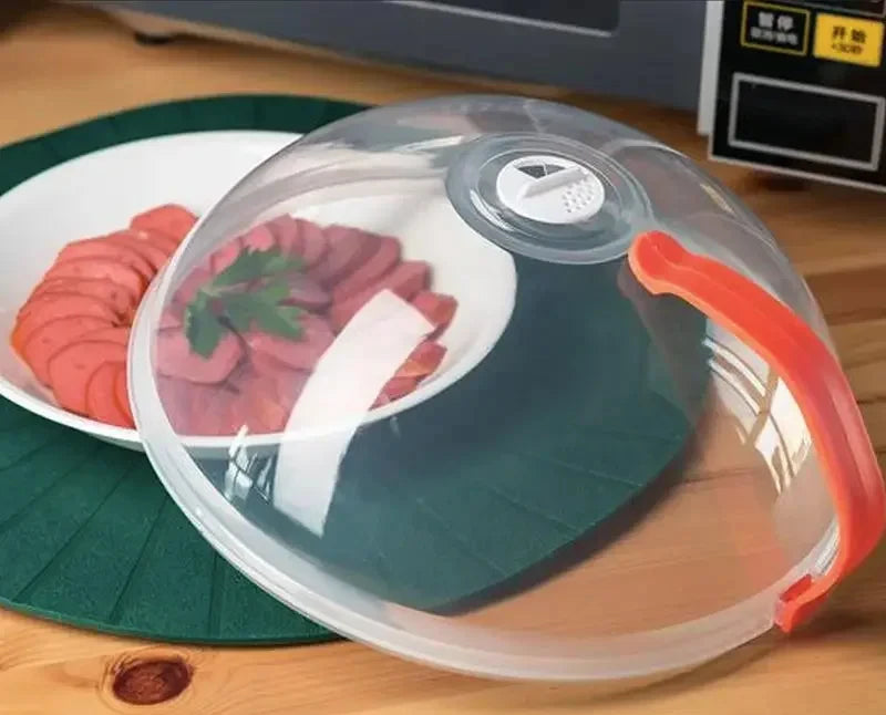 Microwave Food Splash Guard, High Temperature Resistant, Food Heating Cover With Steam Vent & Handle Transparent Plate Cover. EXTREMELY POPULAR THIS WEEK!