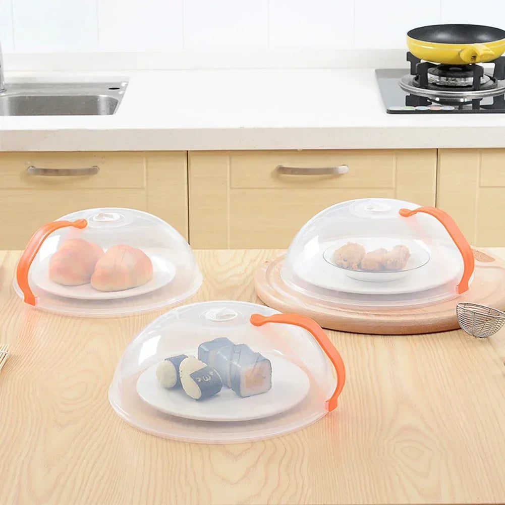 Microwave Food Splash Guard, High Temperature Resistant, Food Heating Cover With Steam Vent & Handle Transparent Plate Cover. EXTREMELY POPULAR THIS WEEK!