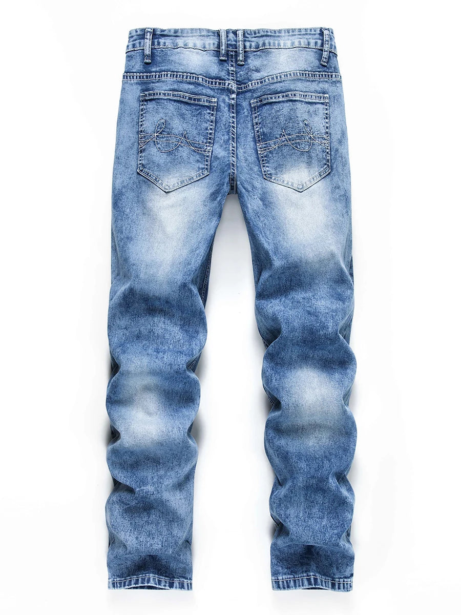 Men s Vintage, Retro Fit Jeans, Faded Washed, Gradient Color Distressed Denim.....10% OFF!