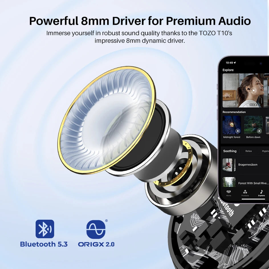 Ergonomic Wireless Headsets/Earbuds, AI Via APP, Touch Control, HiFi Sound Stereo For IOS, Android, PC....15.45% OFF!