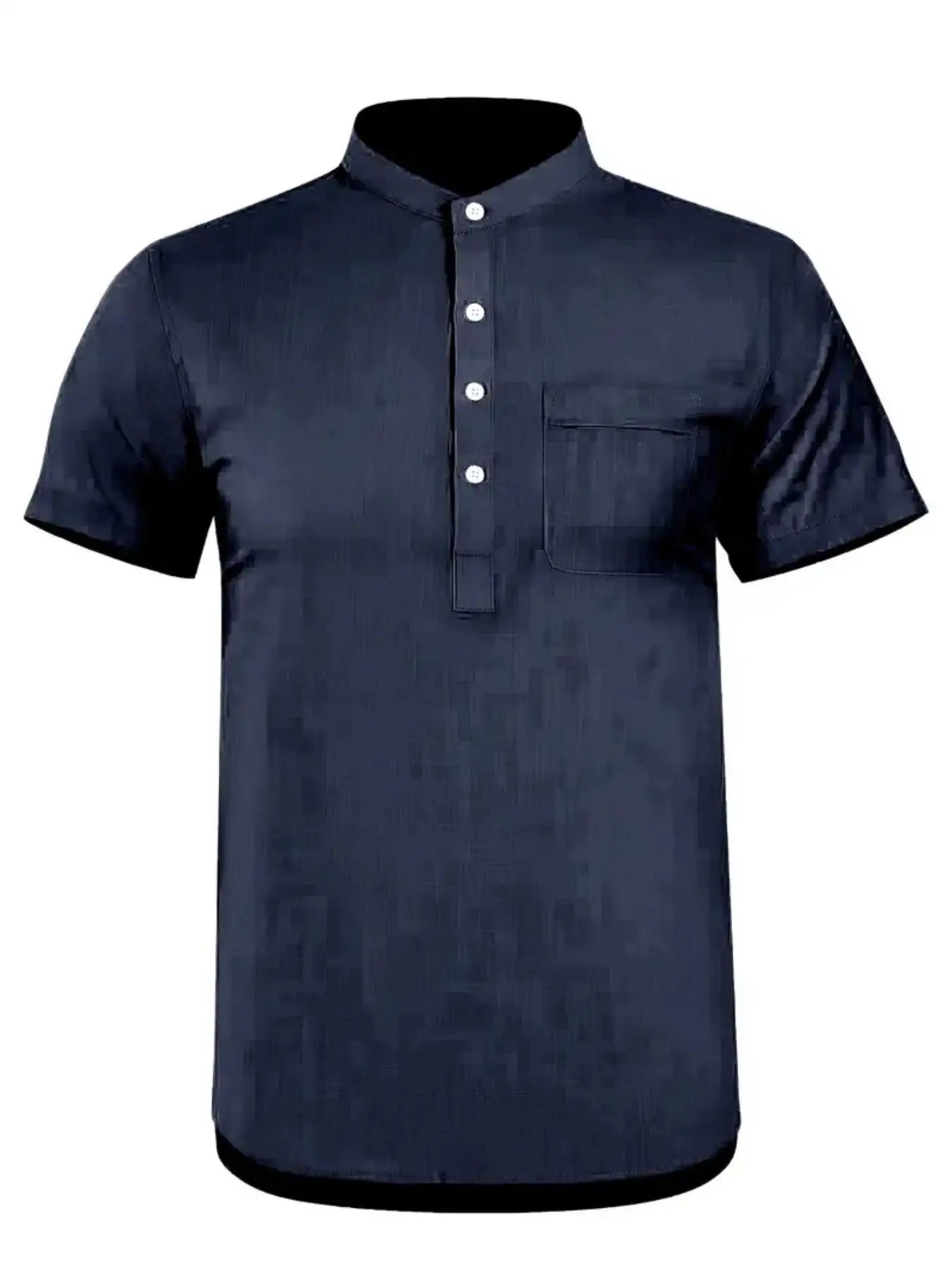 Men's Cotton/Linen Shirt With Pocket, Casual Polo Shirt....20% OFF!