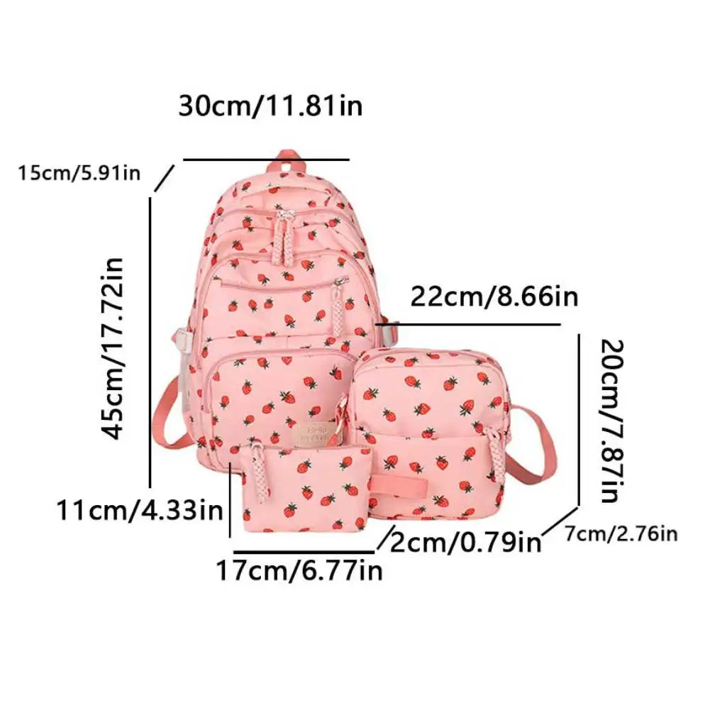 3 Piece/Set, Print, Backpack With Crossbody Bag & Small Purse....23.79% OFF!