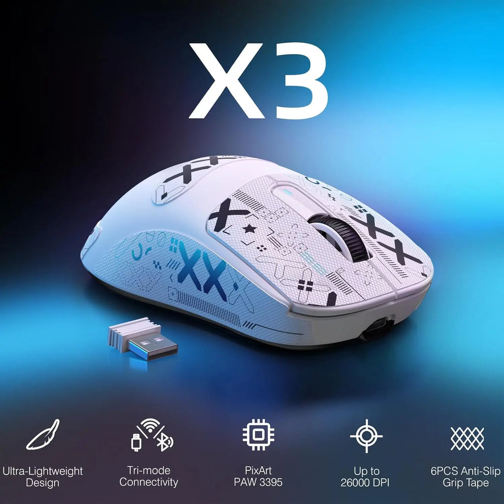 ATTACK SHARK, Bluetooth, Wireless, Rechargeable Gaming Mouse, 49GTri-Mode, PAW3395, 26K DPI Sensor, 200 Hour Battery Life,5 Programmable Buttons....28.89% OFF!
