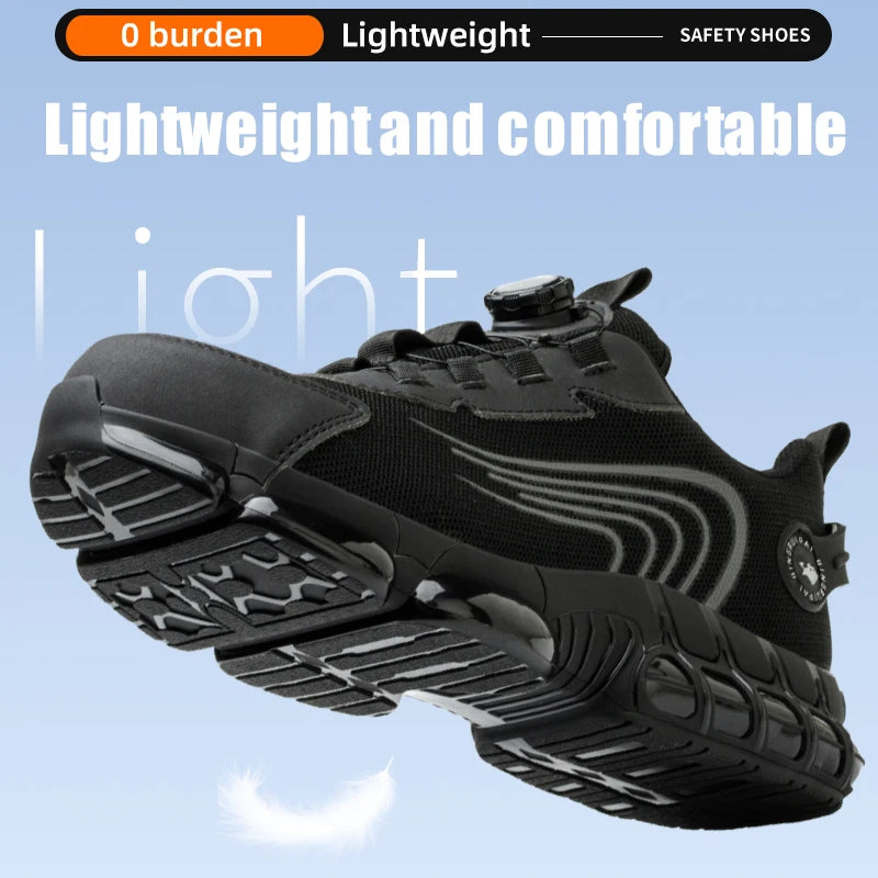 Men's Steel Toe Cap, Non-Lacing, Anti-Impact & Anti-Puncture Casual Work Shoes....50.04% OFF!