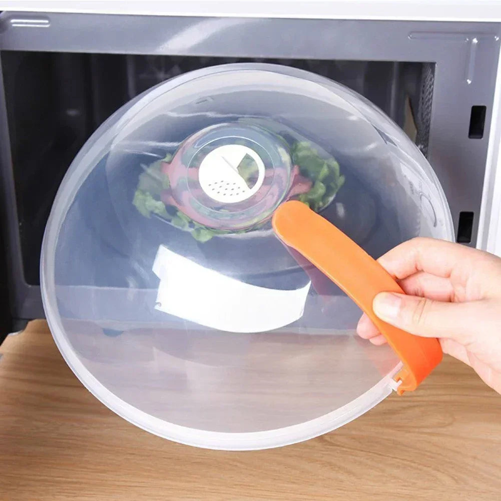Microwave Food Splash Guard, High Temperature Resistant, Food Heating Cover With Steam Vent & Handle Transparent Plate Cover. EXTREMELY POPULAR THIS WEEK!