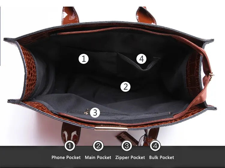 Women's Crocodile Print Handbags ,Purse ,Tote Bags, Adjustable Strap, Top Handle, Large Capacity, Crossbody Bags....13.98% OFF!