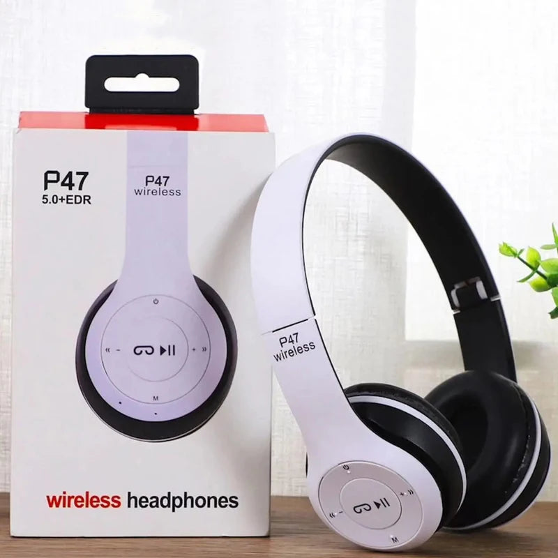 Handsfree Wireless Headphones/Earphone, Noise Canceling, P47 Headset, Bluetooth Head Phone For iPhone, Huawei, Samsung S22