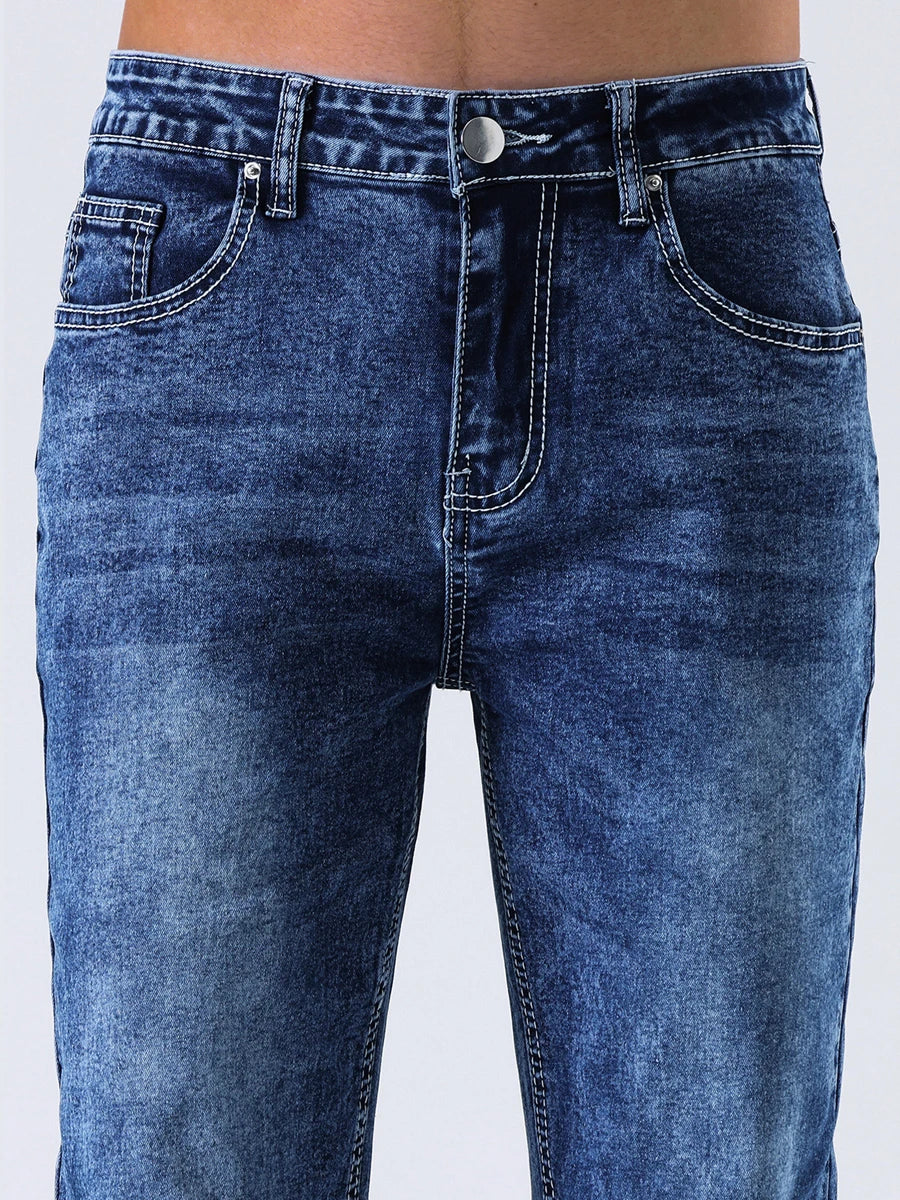 Men s Vintage, Retro Fit Jeans, Faded Washed, Gradient Color Distressed Denim.....10% OFF!