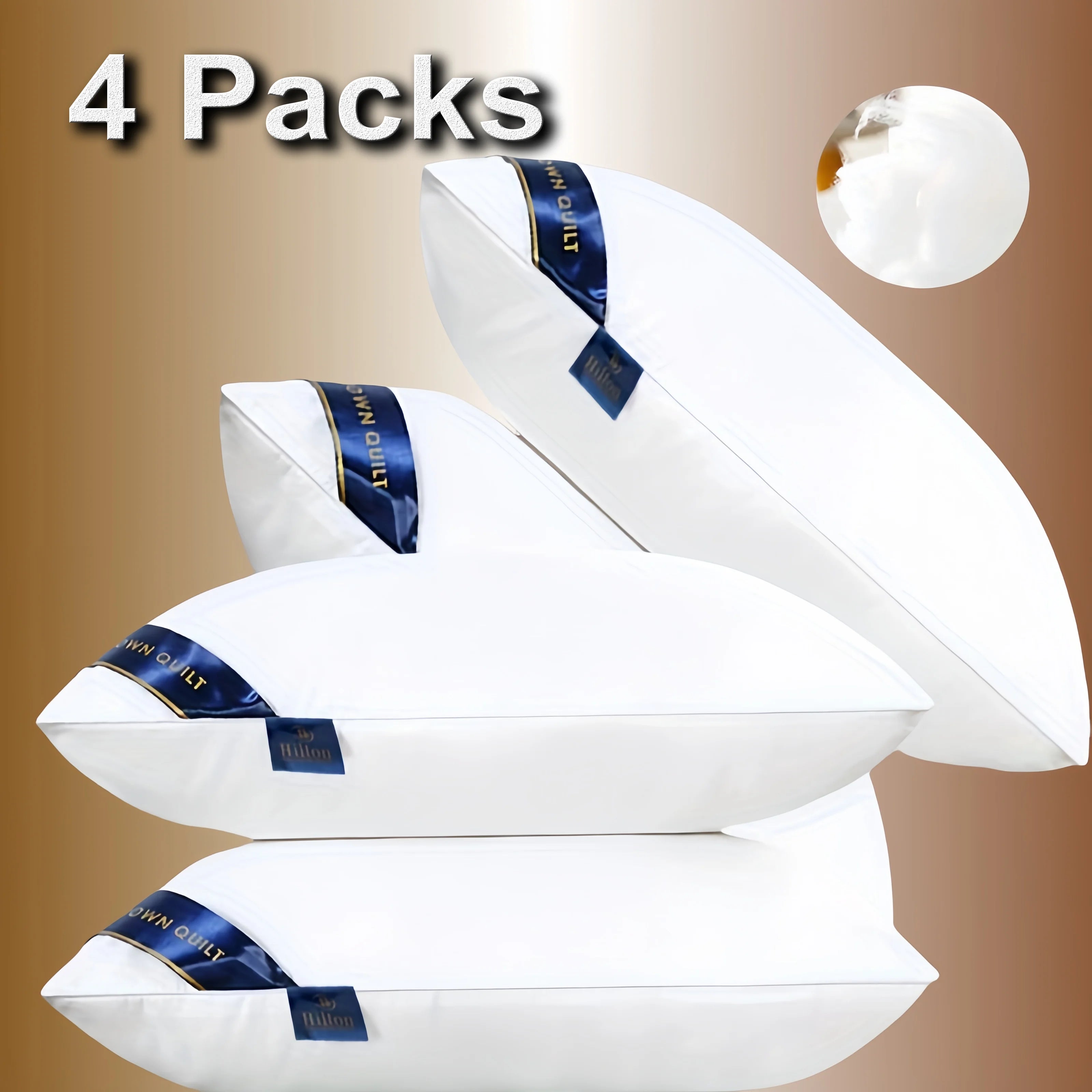 Sleeping, Luxury Hotel Hilton Comfortable Memory Foam Pillows- 4 Pack....52.68% OFF!