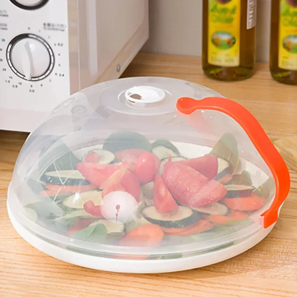 Microwave Food Splash Guard, High Temperature Resistant, Food Heating Cover With Steam Vent & Handle Transparent Plate Cover. EXTREMELY POPULAR THIS WEEK!