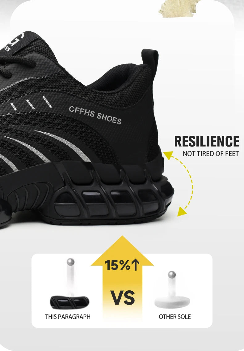 Men's Breathable, Lightweight & Comfortable, Anti-Smash & Anti-Puncture Safety Shoes....53.37% OFF!