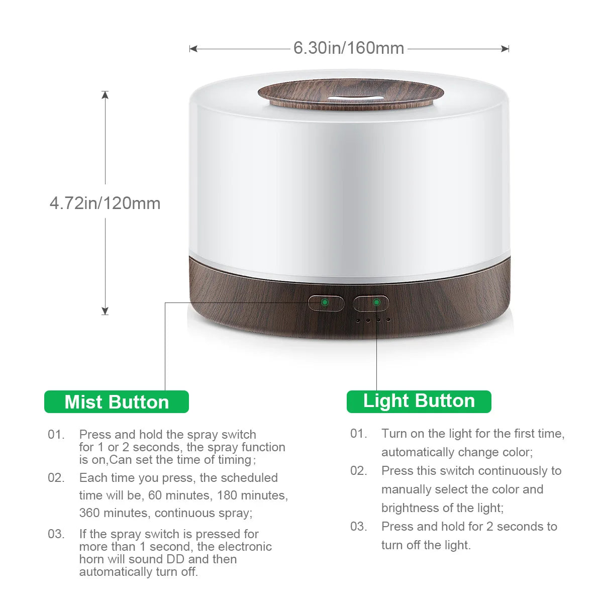 Ultrasonic, Essential Oil Diffuser, 550ml With 7 Colors, LED Night Lights, Cool Mist For For Home,....31.48% OFF!