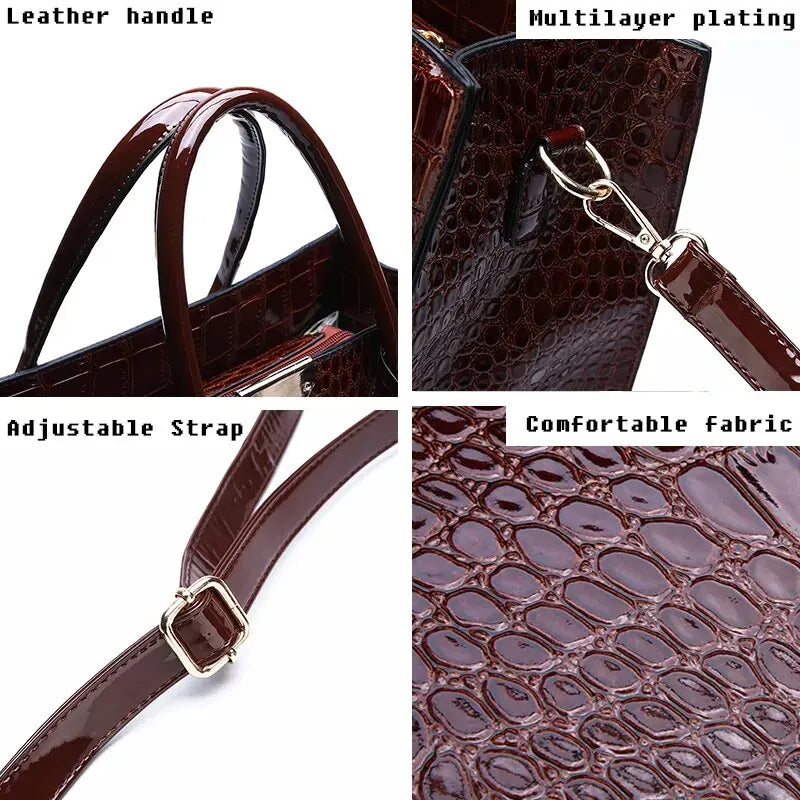 Women's Crocodile Print Handbags ,Purse ,Tote Bags, Adjustable Strap, Top Handle, Large Capacity, Crossbody Bags....13.98% OFF!