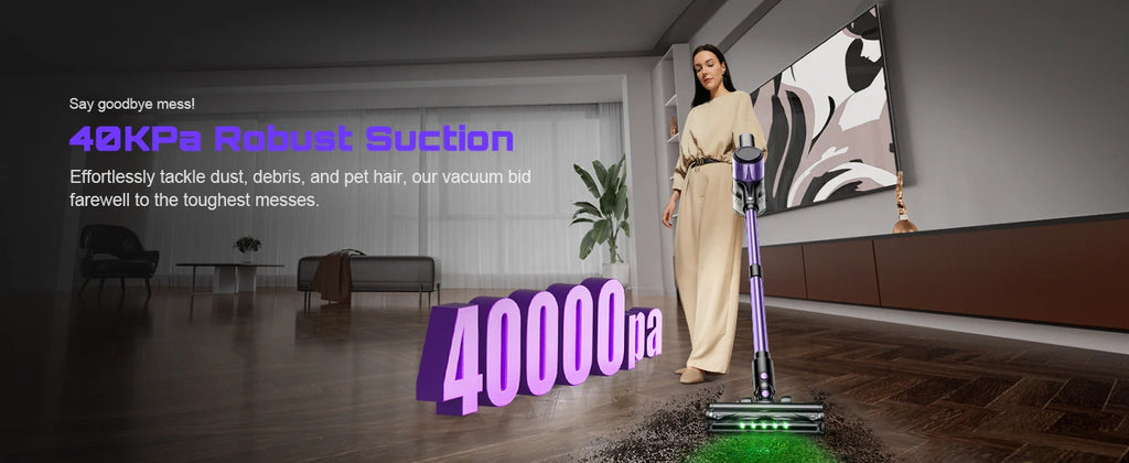 Cordless Vacuum Cleaner, 10 In 1 Powerful Stick, Lightweight Vacuum Cleaner, Green LED Search Light & Display, Pet Hair/Hard Floor/Carpet....57.08% OFF!