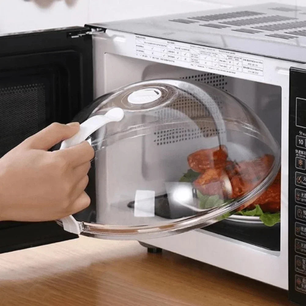 Microwave Food Splash Guard, High Temperature Resistant, Food Heating Cover With Steam Vent & Handle Transparent Plate Cover. EXTREMELY POPULAR THIS WEEK!
