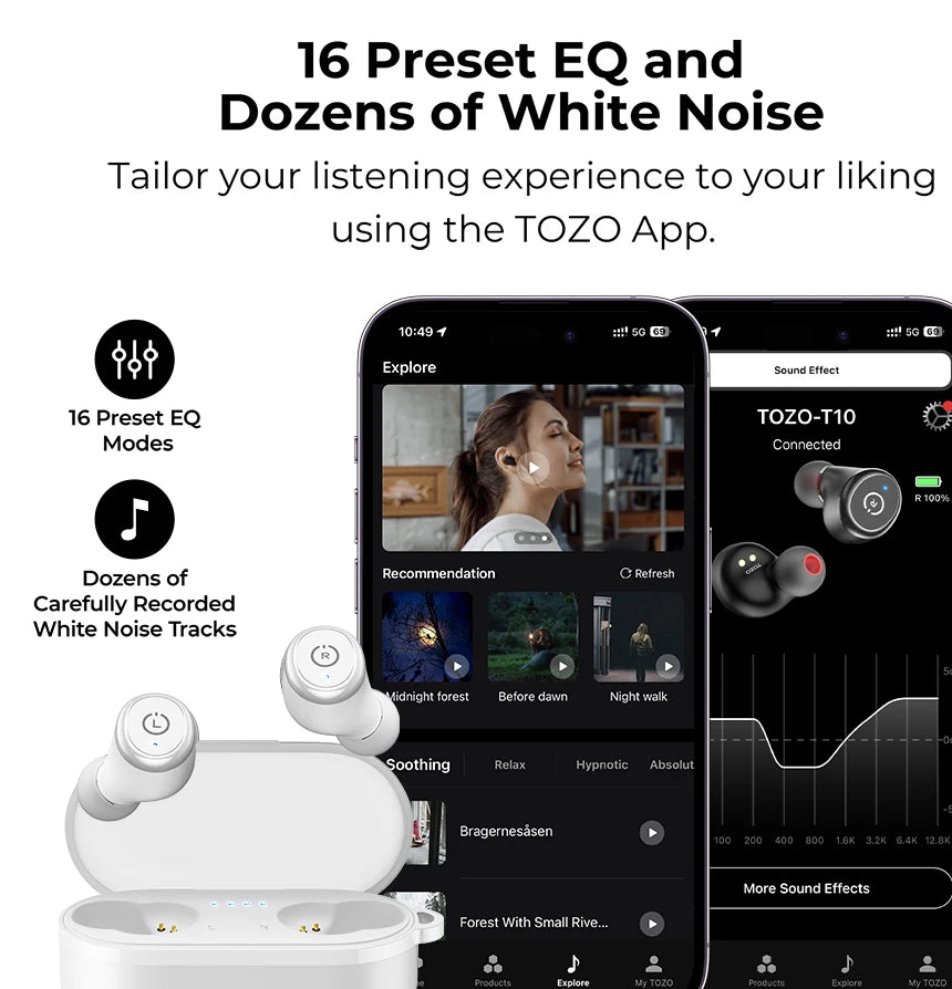 Ergonomic Wireless Headsets/Earbuds, AI Via APP, Touch Control, HiFi Sound Stereo For IOS, Android, PC....15.45% OFF!