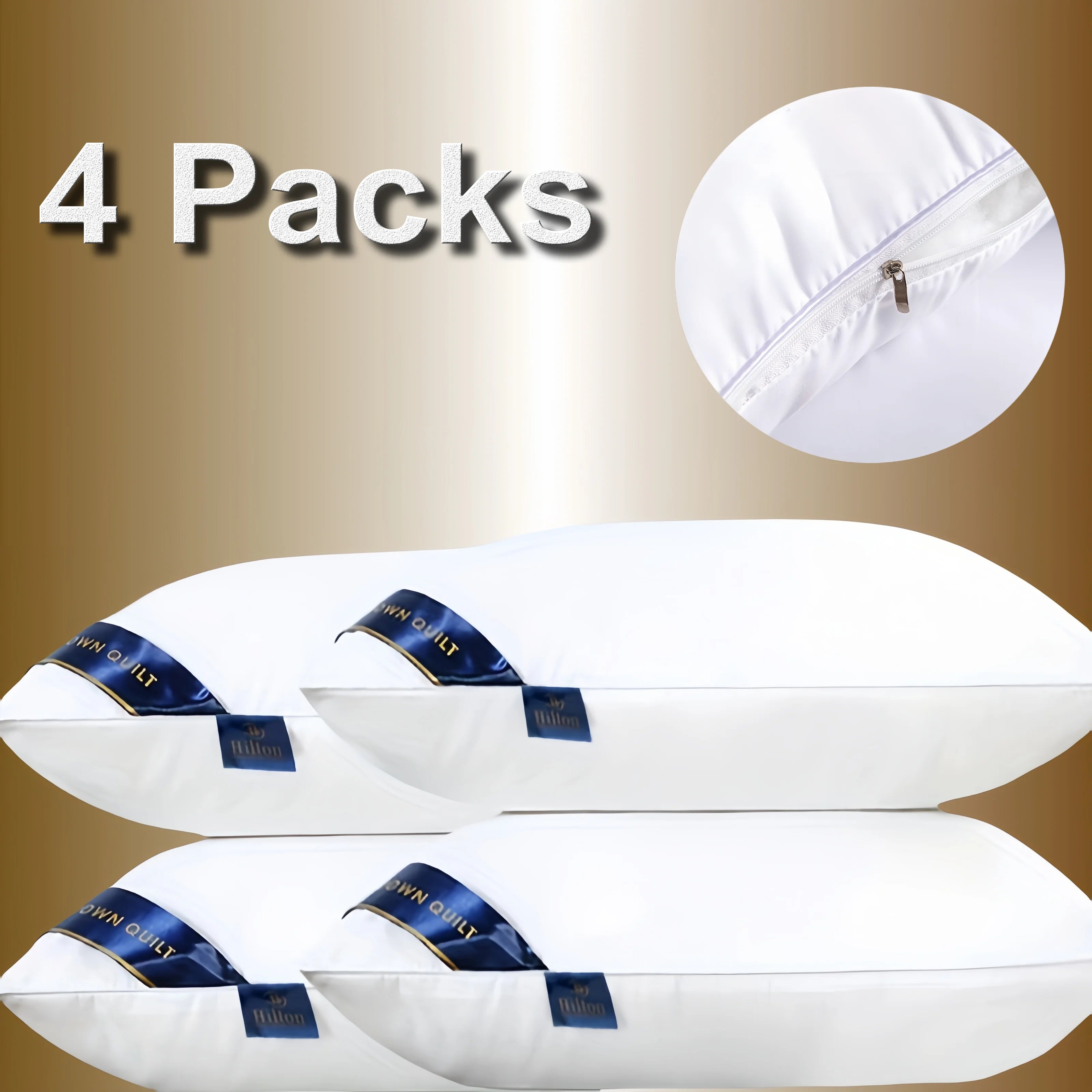 Sleeping, Luxury Hotel Hilton Comfortable Memory Foam Pillows- 4 Pack....52.68% OFF!