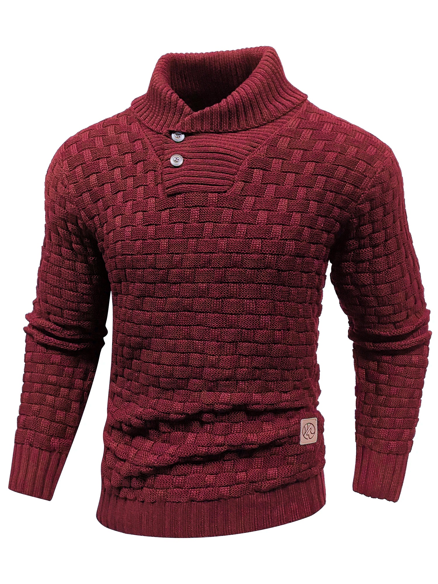 Men’s Knitted Sweater, Casual Crew Neck, Warm Long Sleeve Pullover, Textured Ribbed Edge....25.97% OFF!