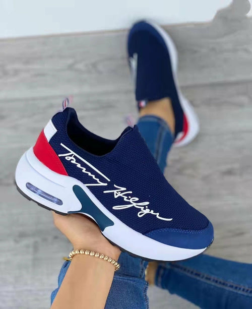 Women's Tommy Hilfiger Fashion, Casual, Breathable, Wedges, Slip On Sneakers.