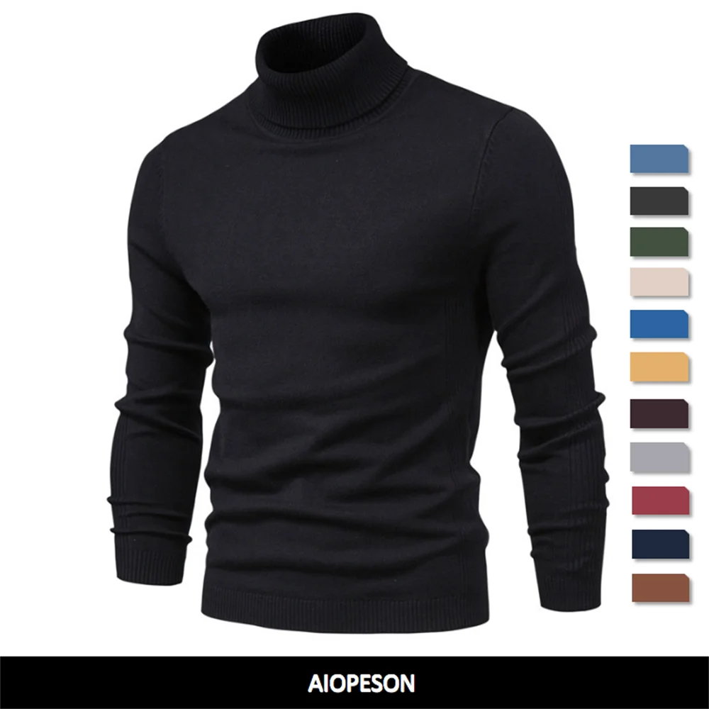 Men's Turtleneck Sweater, Casual Solid Color, Warm Pullover, High Quality, High Neck, Long Sleeve Sweater. STILL TRENDING ON GOOGLE, ONLY 8 REMAINING!