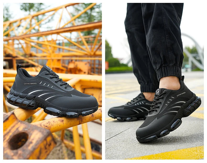 Men's Breathable, Lightweight & Comfortable, Anti-Smash & Anti-Puncture Safety Shoes....53.37% OFF!
