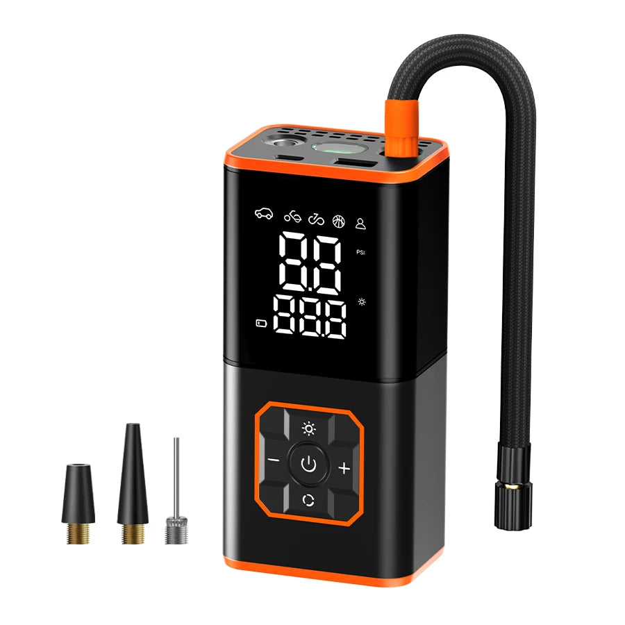 Digital Display Portable Tire Inflater, USB Rechargeable, Air Compressor For Car, Bike, Motorcycle Tires, Balls, Inflatable Toys....23.71% OFF!