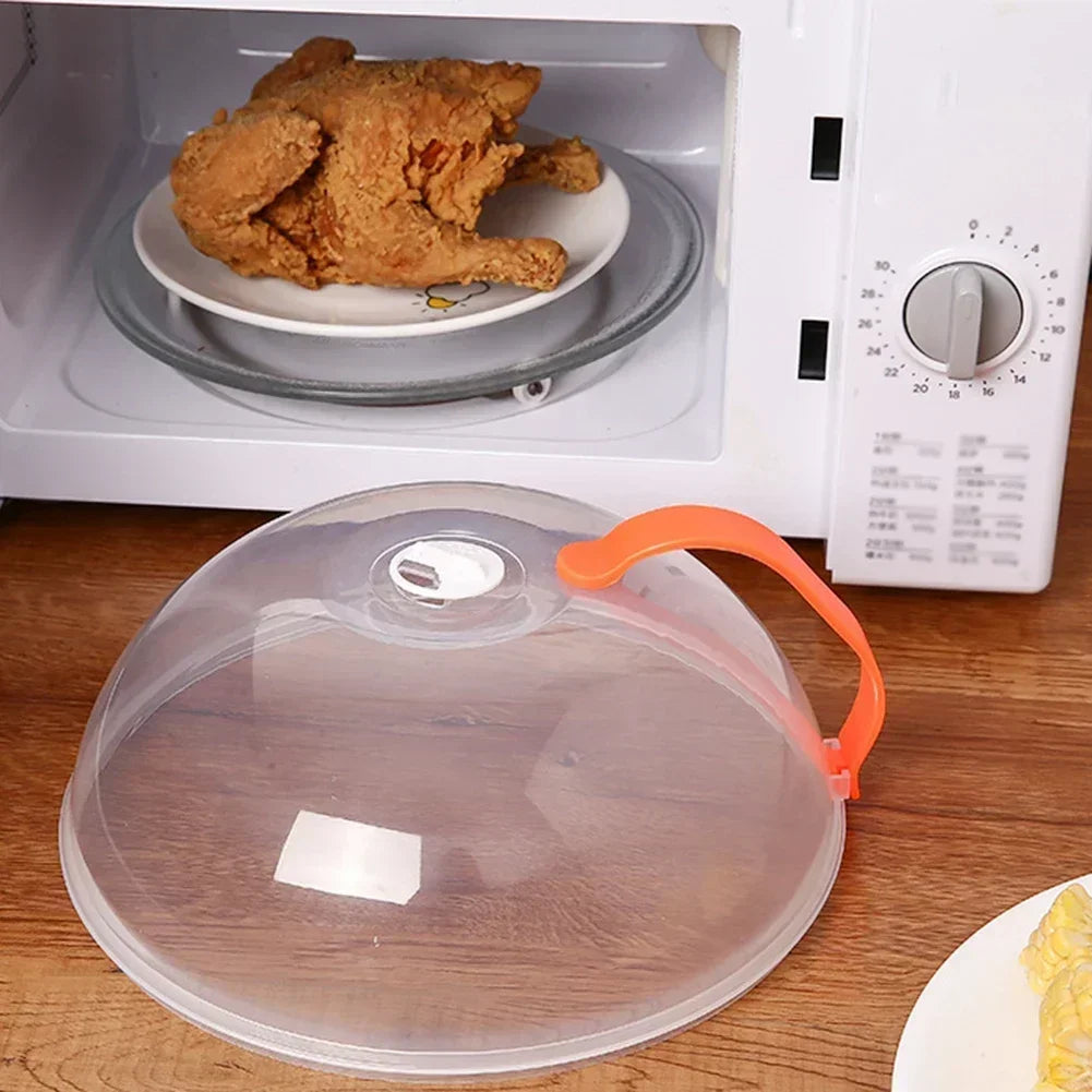 Microwave Food Splash Guard, High Temperature Resistant, Food Heating Cover With Steam Vent & Handle Transparent Plate Cover. EXTREMELY POPULAR THIS WEEK!