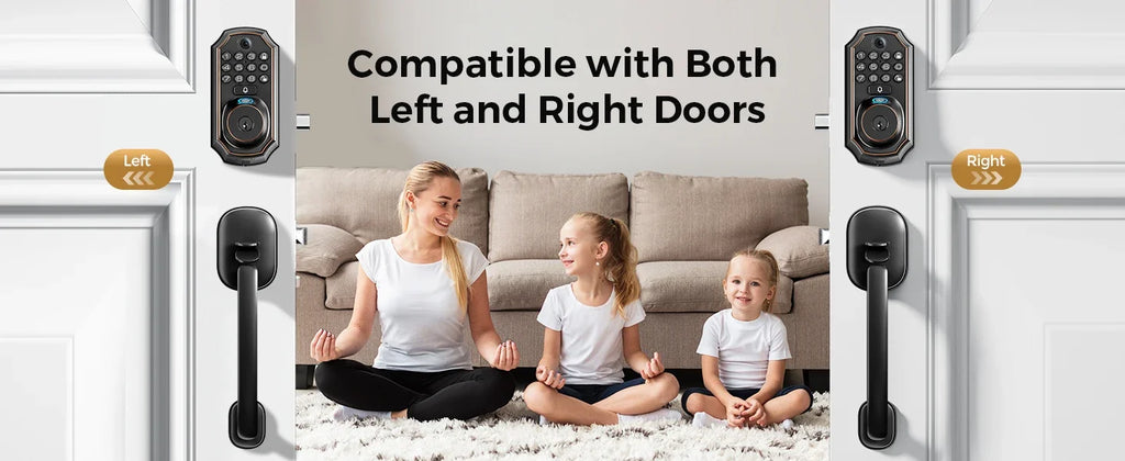 Smart Wi-Fi Keyless Door Lock With Camera, Bluetooth Technology, Users Can Unlock Front Door Lock Via APP Access, Fingerprint, Keypad Code or, Traditional Keys, Camera & Doorbell, 130 Wide Angle Lens, Two Way Microphone & Speaker....63.67 % OFF!