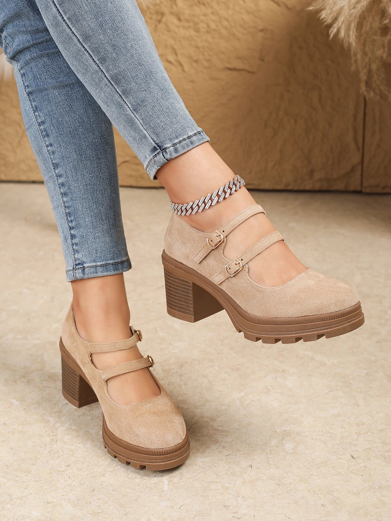 Women's Thick Soled Leather Dress Shoes With Thick Heels.....20% OFF!
