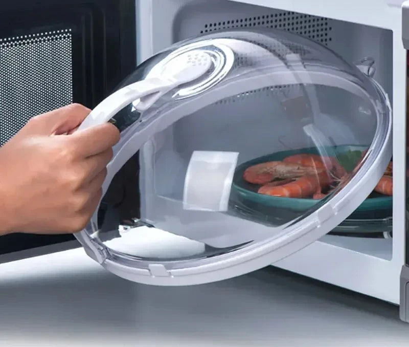 Microwave Food Splash Guard, High Temperature Resistant, Food Heating Cover With Steam Vent & Handle Transparent Plate Cover. EXTREMELY POPULAR THIS WEEK!