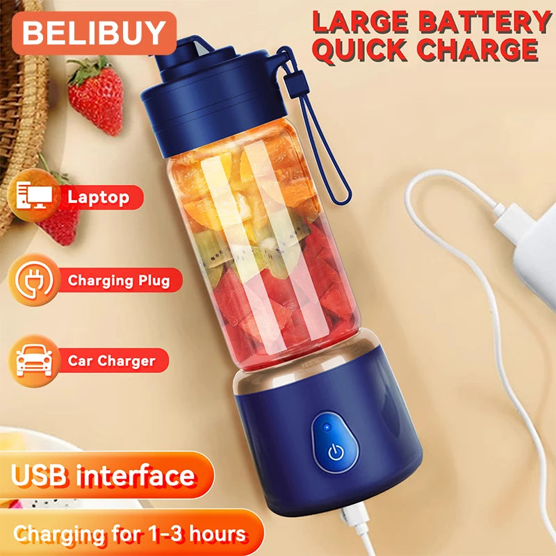 Portable Electric Juicer, USB Charging, Mini Fruit Blender, Juice Squeezer/Mixer, Take It On The Go....49.30% OFF! STILL TRENDING THIS WEEK!