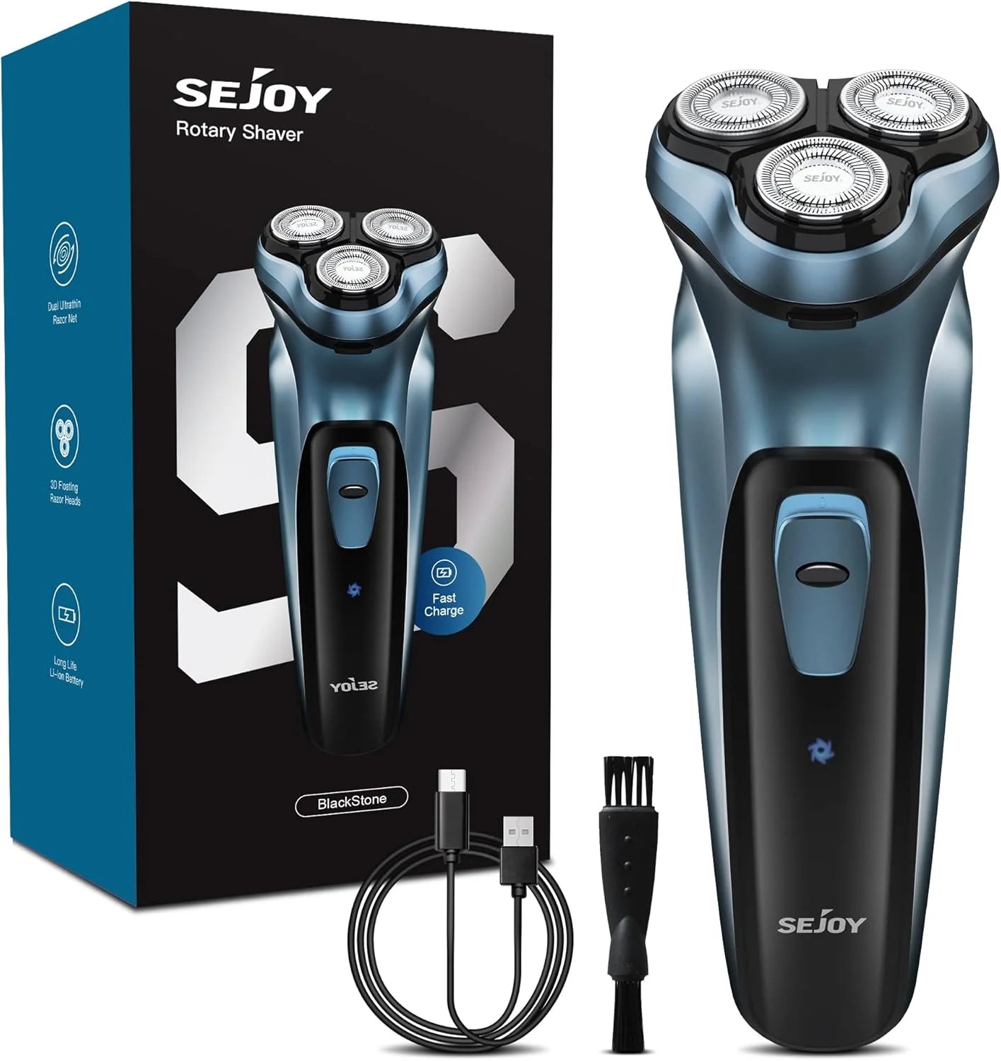 Men's Electric Razor, Rechargeable, Electric Razor Shaver, Wet/Dry Shave, 3 Sets Of Floating Heads....37.77% OFF!