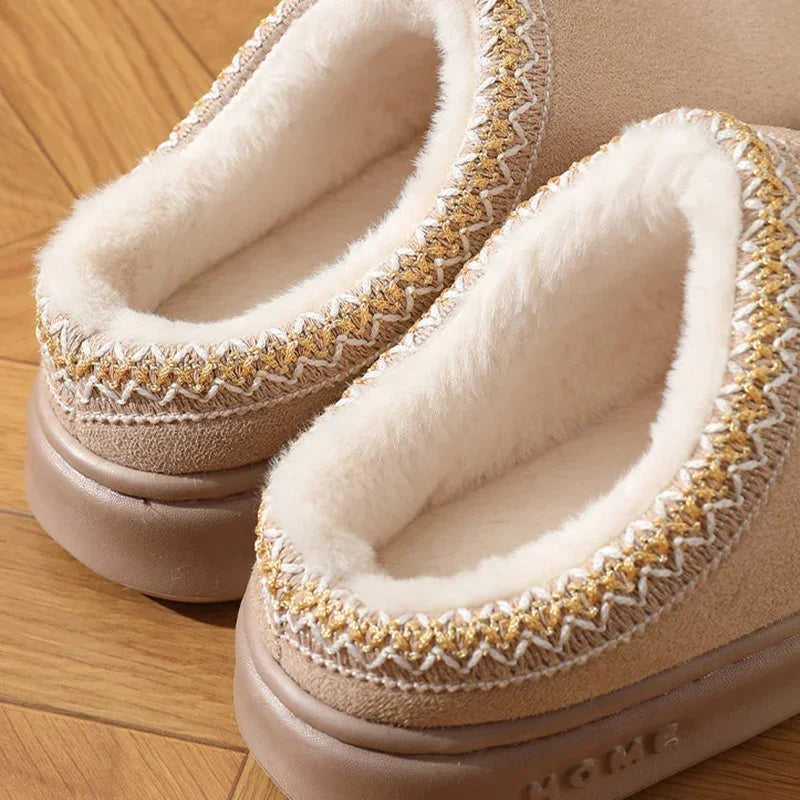 Women's/Men's Fluffy Platform Slippers, Plush Warm Cotton Shoes, Non Slip....11.50% OFF!